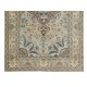 Handmade Turkish Kayseri Area Rug, Decorative Medallion Design Carpet in Shades of Green, 100% Wool