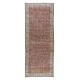 Turkish Floral Pattern Wool Runner. Vintage Hand Knotted Rug for Hallway Decor