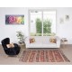 Colorful Hand-woven Turkish Kilim with Cabin Style, Flat-weave Wool Rug Colorful Hand-woven Turkish Kilim with Cabin Style, Flat-weave Wool Rug