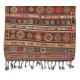 Colorful Hand-woven Turkish Kilim with Cabin Style, Flat-weave Wool Rug Colorful Hand-woven Turkish Kilim with Cabin Style, Flat-weave Wool Rug