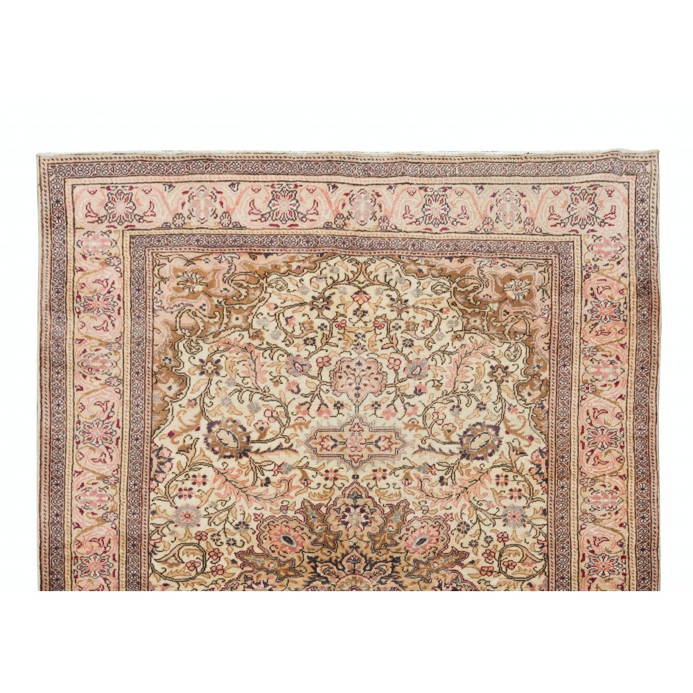Modern Handmade Turkish Rug with Medallion Design, 100% Wool