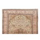 Modern Handmade Turkish Rug with Medallion Design, 100% Wool