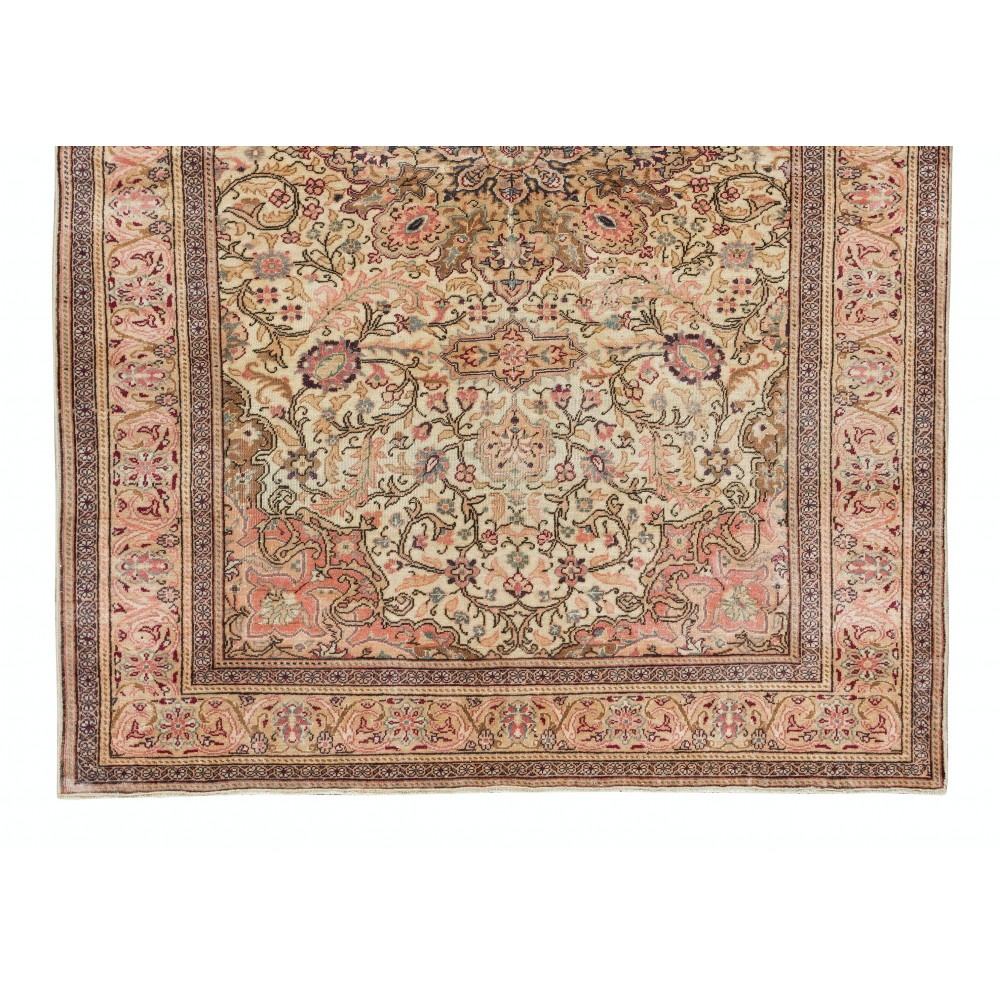 Modern Handmade Turkish Rug with Medallion Design, 100% Wool