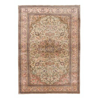 Modern Handmade Turkish Rug with Medallion Design, 100% Wool