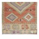 Colorful Geometric Hand Woven Turkish Kilim, Flat-weave Wool Rug