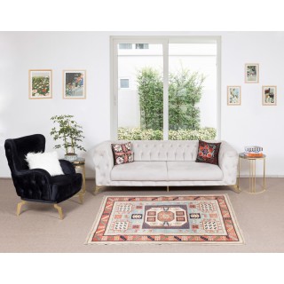 Reproduction of an Antique Caucasian Karachob Kazak Rug, 100% Wool