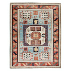 Reproduction of an Antique Caucasian Karachob Kazak Rug, 100% Wool