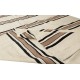 Long Striped Vintage Hand-Woven Turkish Runner Kilim in Cream & Brown