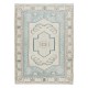 Hand Knotted Turkish Geometric Area Rug for Office & Home Decor, 100% Wool