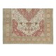 Fine Vintage Turkish Kysari - Kayseri Rug with Medallion Design, 100% Wool