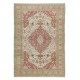 Fine Vintage Turkish Kysari - Kayseri Rug with Medallion Design, 100% Wool
