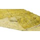 Contemporary Handmade Turkish Wool Rug Over-Dyed in Yellow