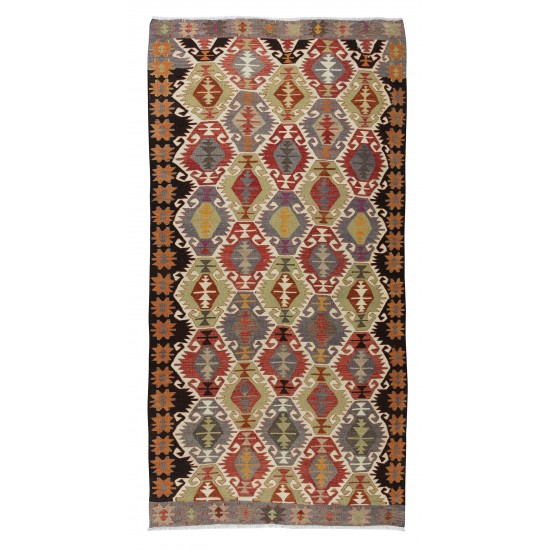 Vintage Turkish Sivrihisar Kilim