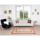 Modern Hand Knotted Turkish Rug in Red & Cream Colors, 100% Wool
