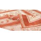 Modern Hand Knotted Turkish Rug in Red & Cream Colors, 100% Wool
