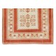 Modern Hand Knotted Turkish Rug in Red & Cream Colors, 100% Wool
