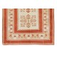 Traditional Vintage Hand Knotted Turkish Wool Rug in Red & Cream Colors