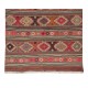 Multicolor Hand-Woven Wool Kilim Rug From Central Anatolia, Turkey, 1970s