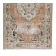 Vintage Handmade Turkish Wool Area Rug with Medallion Design