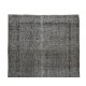 Mid-Century Handmade Turkish Area Rug Over-Dyed in Gray 4 Modern Interiors