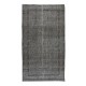 Mid-Century Handmade Turkish Area Rug Over-Dyed in Gray 4 Modern Interiors