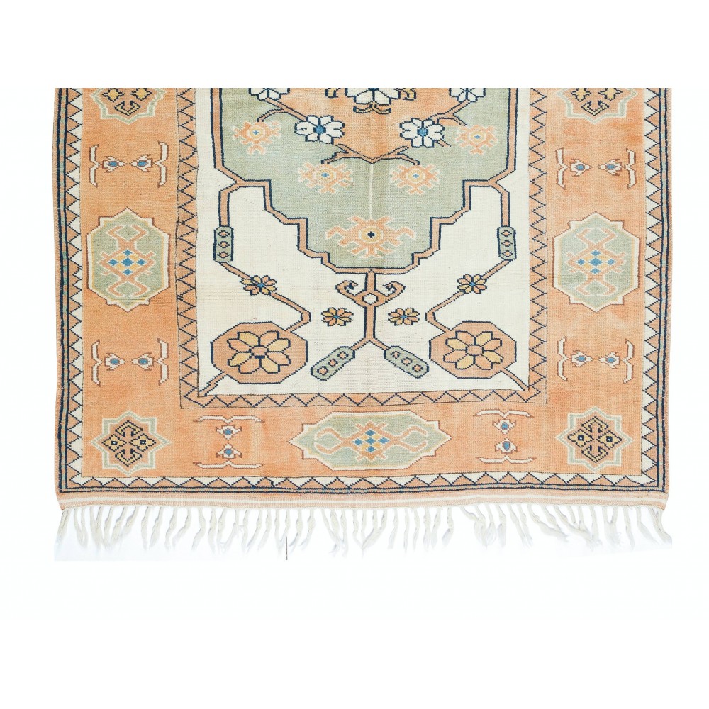 Modern Hand Knotted Turkish Geometric Area Rug for Office & Home Decor, 100% Wool