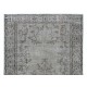 Contemporary Handmade Turkish Area Rug Over-Dyed in Gray 4 Modern Interiors