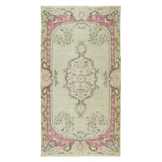 Vintage Handmade Medallion Design Turkish Wool area Rug for Living Room Decor