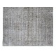 Modern Handmade Turkish Area Rug Over-Dyed in Gray 4 Modern Interiors