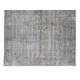 Mid-Century Handmade Turkish Area Rug Over-Dyed in Gray 4 Modern Interiors