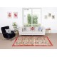 Authentic Floral Pattern Vintage Hand Knotted Anatolian Area Rug for Office & Home Decor