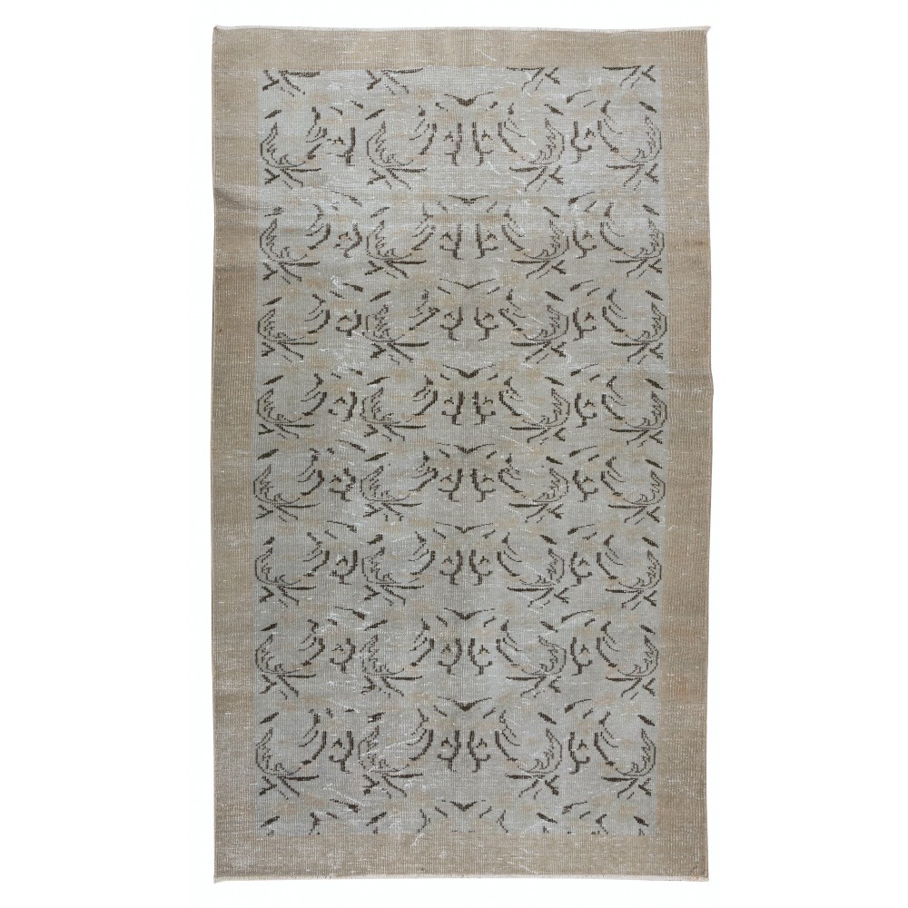 Vintage Handmade Turkish Wool Area Rug for Living Room Decor