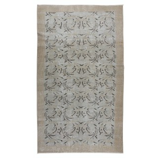 Vintage Handmade Turkish Wool Area Rug for Living Room Decor
