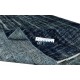 Modern Hand knotted Turkish Wool Rug Over-Dyed in Navy Blue