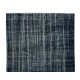 Modern Hand knotted Turkish Wool Rug Over-Dyed in Navy Blue