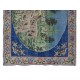 Handmade Anatolian Vintage Wall Hanging. Deer, Tree and Floral Patterned Rug. Decorative Art, Pictorial Tapestry