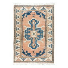 Contemporary Handmade Turkish Area Rug. 100% Wool, Natural Dyes, Modern Geometric Design Carpet