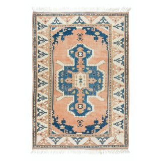 Contemporary Handmade Turkish Area Rug. 100% Wool, Natural Dyes, Modern Geometric Design Carpet