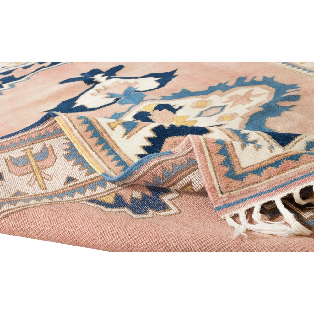Contemporary Handmade Turkish Area Rug. 100% Wool, Natural Dyes, Modern Geometric Design Carpet