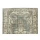 Hand Knotted Turkish Oushak Rug, Vintage Wool Carpet