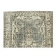 Hand Knotted Turkish Oushak Rug, Vintage Wool Carpet