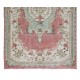 Traditional Vintage Hand Knotted Anatolian Wool Area Rug with Medallion Design