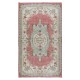 Traditional Vintage Hand Knotted Anatolian Wool Area Rug with Medallion Design