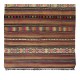Kilim Made of Hand-spun Wool, Vintage Handmade Turkish Rug