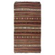 Kilim Made of Hand-spun Wool, Vintage Handmade Turkish Rug