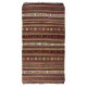 Kilim Made of Hand-spun Wool, Vintage Handmade Turkish Rug