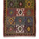 Multicolor Hand-Woven Vintage Turkish Kilim Rug