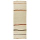 Vintage Turkish Runner Kilim Made of Natural Wool, Flat-Weave Carpet