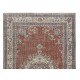 Traditional Vintage Hand Knotted Anatolian Wool Area Rug with Medallion Design