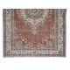 Traditional Vintage Hand Knotted Anatolian Wool Area Rug with Medallion Design